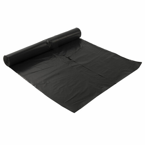 Мешки для мусора 240 л, черные, в рулоне 10 шт., ПВД, 50 мкм, 90×140 см (±5%), прочные, ЛАЙМА