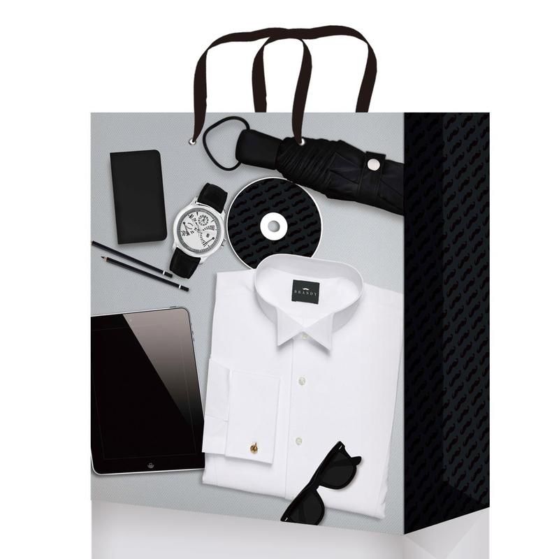 Пакет подарочный ламинированный (32×26×14 см, 10 штук в упаковке, L305/306/307/308/309)