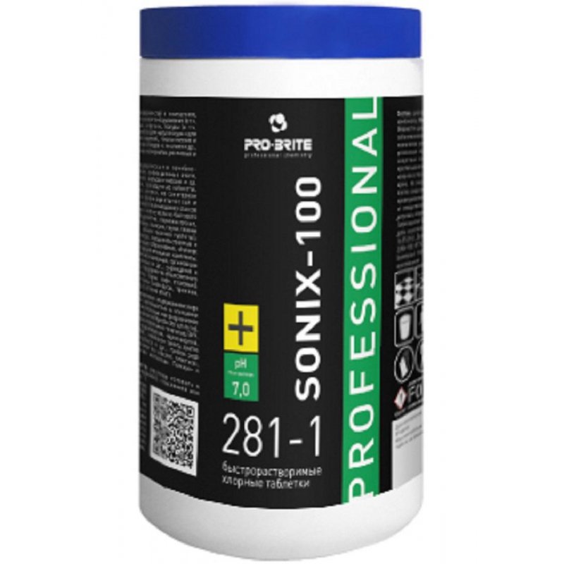 Дезинфицирующее средство с отбеливающим эффектом Pro-Brite Sonix-100 1 кг (310 таблеток, концентрат)