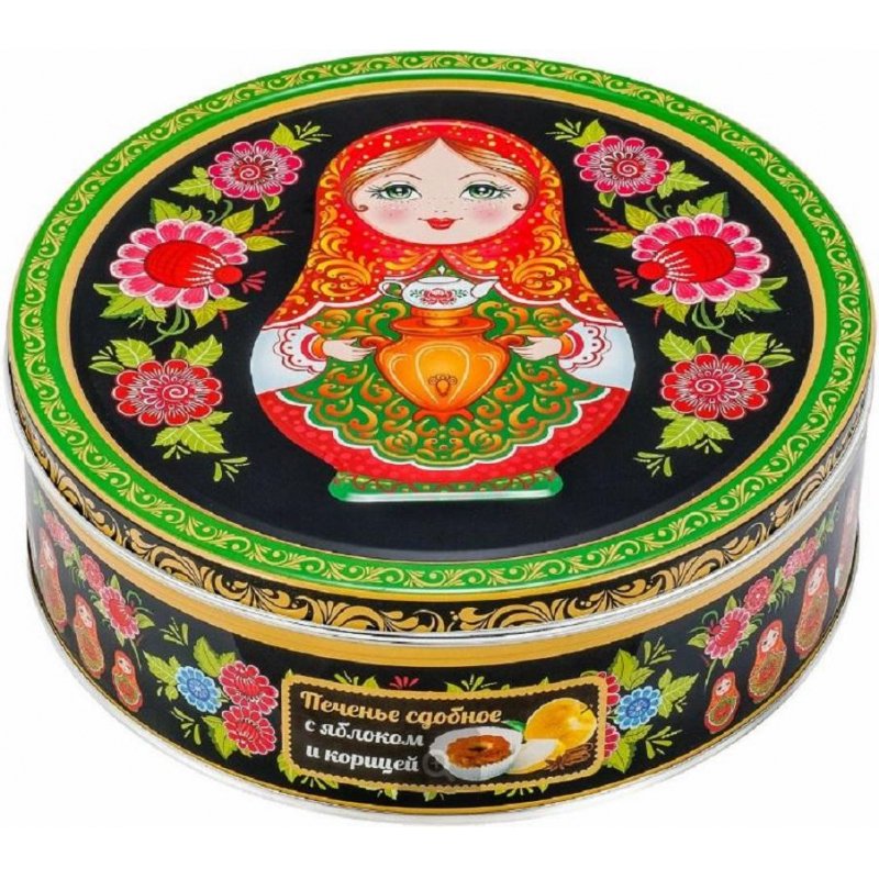 Печенье сдобное Сладкая Сказка Матрешка с яблоком и корицей 400 г