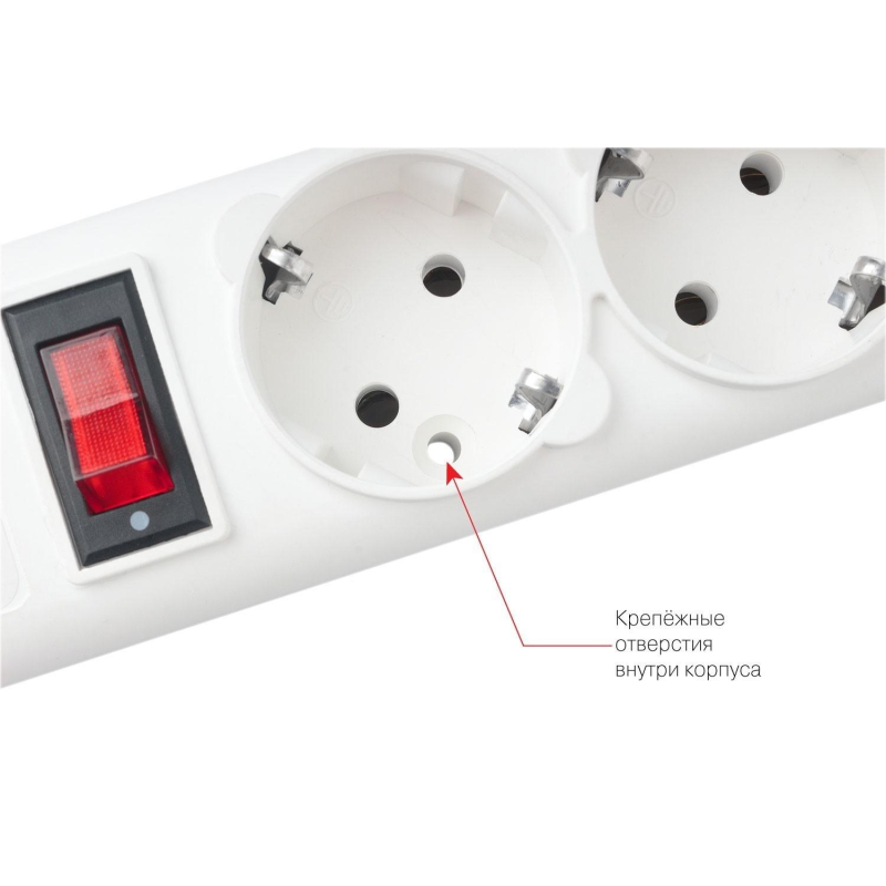 Сетевой фильтр Power Cube B 0.5 м 5 роз. белый 10А/2.2кВт(SPG-B-0.5М-WHITE)
