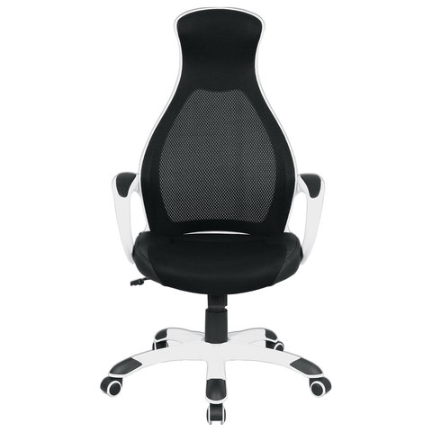 Кресло офисное BRABIX PREMIUM «Genesis EX-517», пластик белый, ткань/экокожа/сетка черная