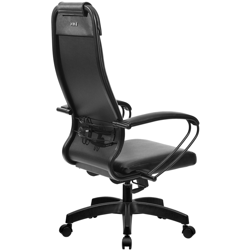 Кресло руководителя Метта Комплект 28, PL, кожа черная «NewLeather» №721, топ-ган (108/001)