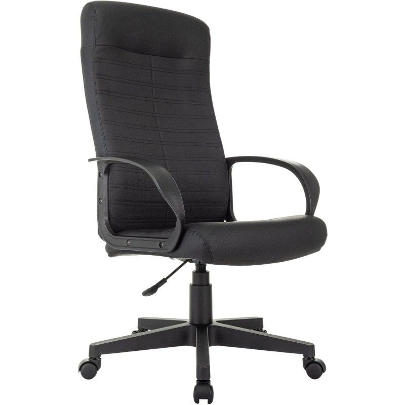 Кресло VB_EChair 659LT PU черный эко. кожа крестов. пластик