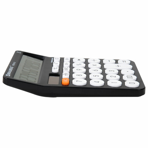 Калькулятор настольный BRAUBERG STYLE-12-BK (157×106 мм)12 разрядовдвойное питаниеЧЕРНЫЙ272965