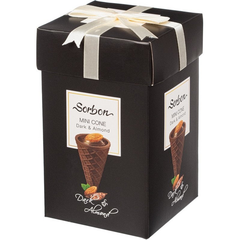 превью Конфеты Sorbon Dark&Almond мини-рожки 200 г