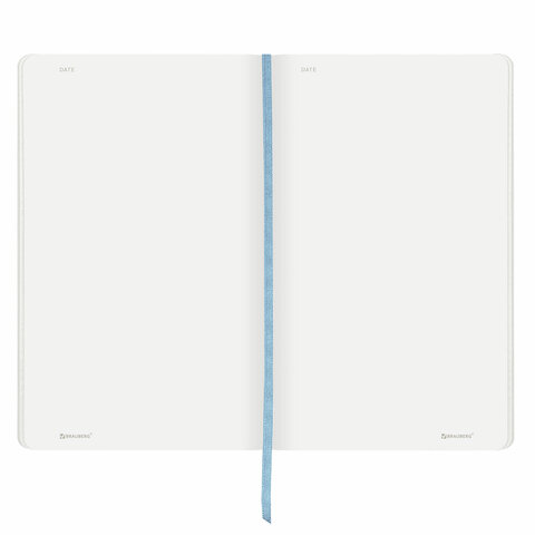 Блокнот-скетчбук А5 (130×210 мм), BRAUBERG ULTRA, под кожу, 80 г/м2, 96 л., без линовки, голубой