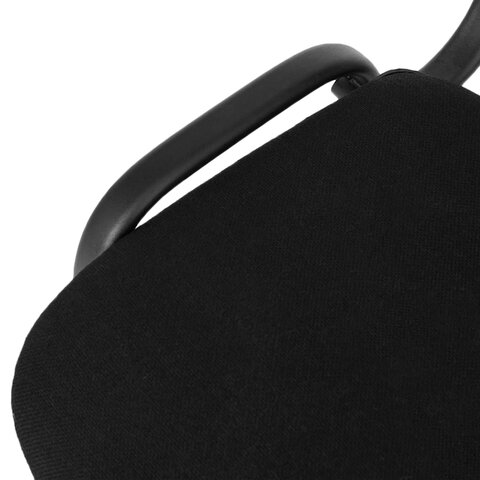 Стул для персонала и посетителей «ISO», черный каркас, ткань черная