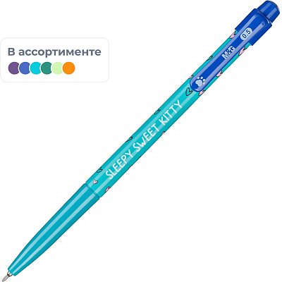 Ручка шариковая автомат. M&G SoManyCats л0.35 син асс ABP888R82205F4C