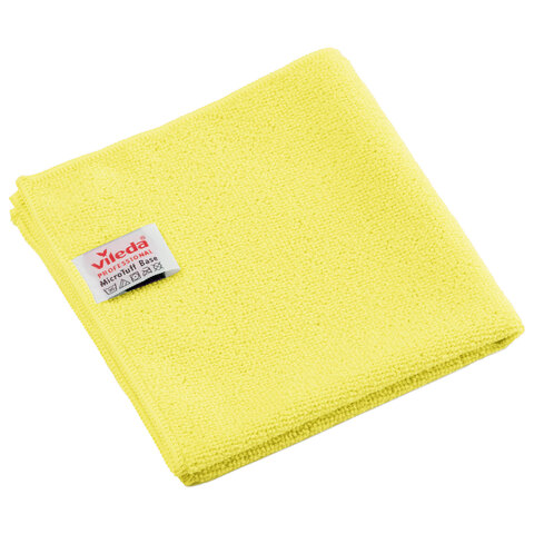 превью Салфетки VILEDA PROFESSIONAL «МикроТафф Бейс» КОМПЛЕКТ 5 шт., микрофибра, желтый, 36×36 см