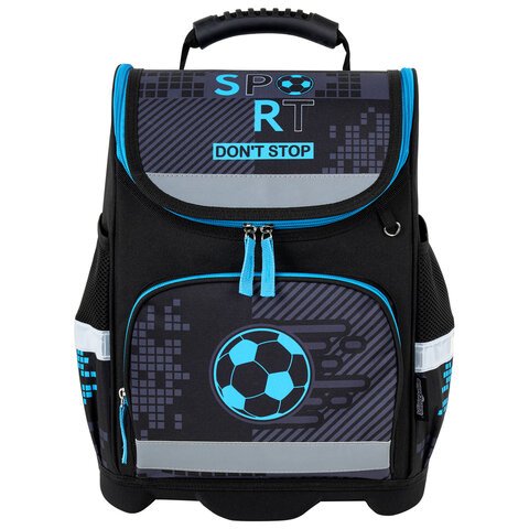 Ранец ЮНЛАНДИЯ WISE, 1 отделение, 3 кармана, устойчивое дно, «Sport game», 37×29×15 см