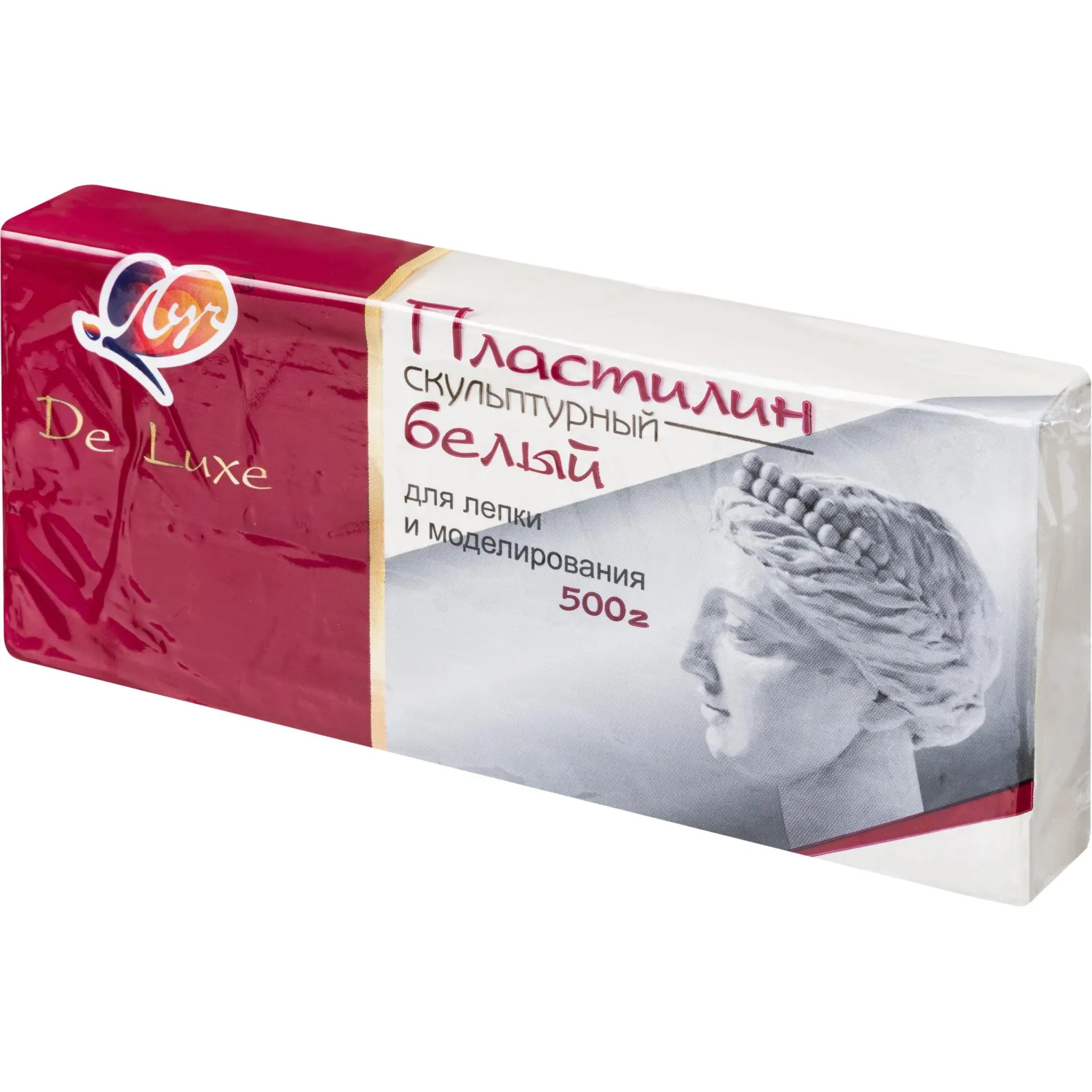 превью Пластилин скульптурный Люкс, белый, 500 г 34С 2244-08 набор