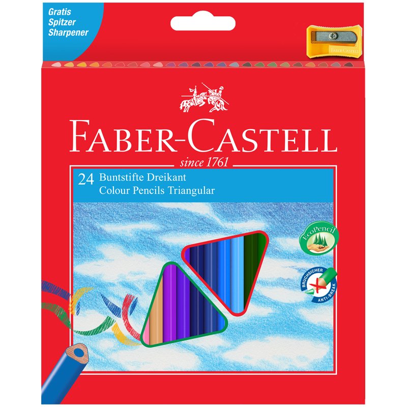 превью Карандаши цветные Faber-Castell Eco 24 цвета (с точилкой)