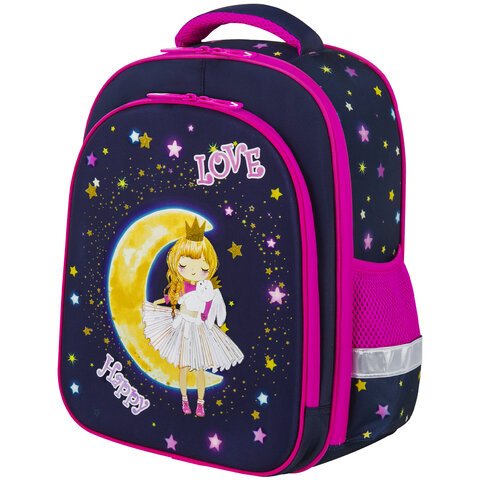 превью Ранец BRAUBERG KIDS STANDARD, 2 отделения, «Moon girl», 36×28х14 см