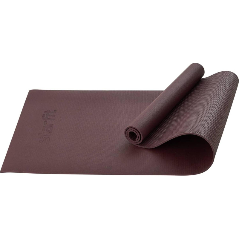 Коврик для йоги плотн STARFIT FM-103 PVC HD,0.6см,183×61, шокол, ЦБ-00001473