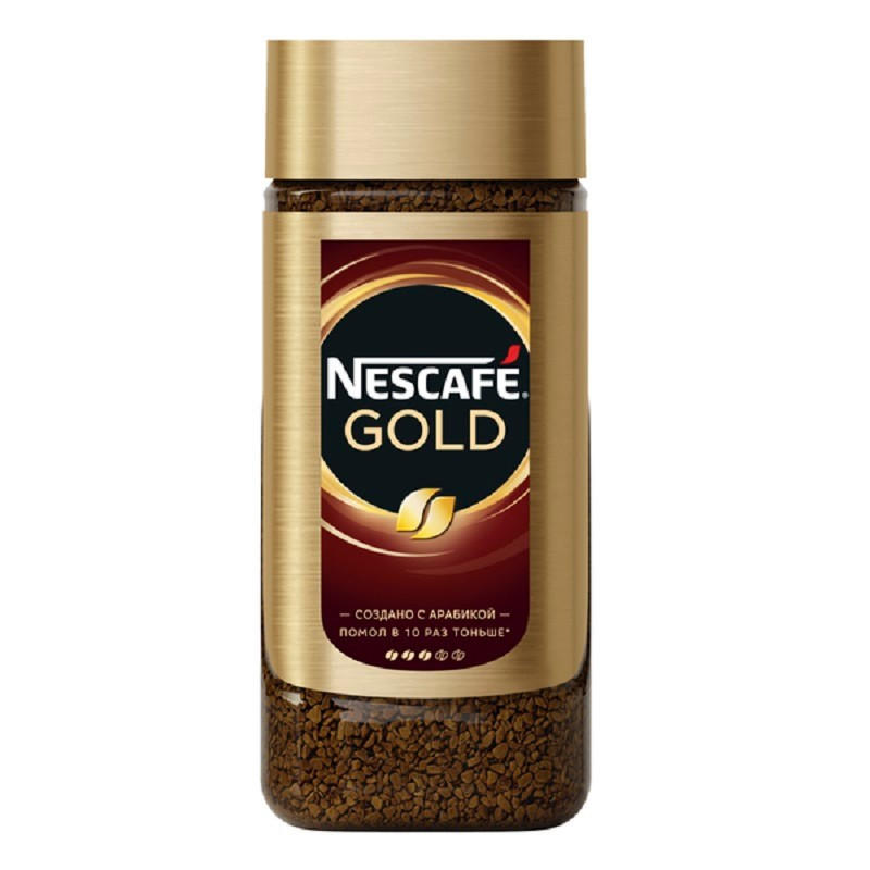 Кофе растворимый Nescafe Gold, 95г, сублимированный в стеклянной банке