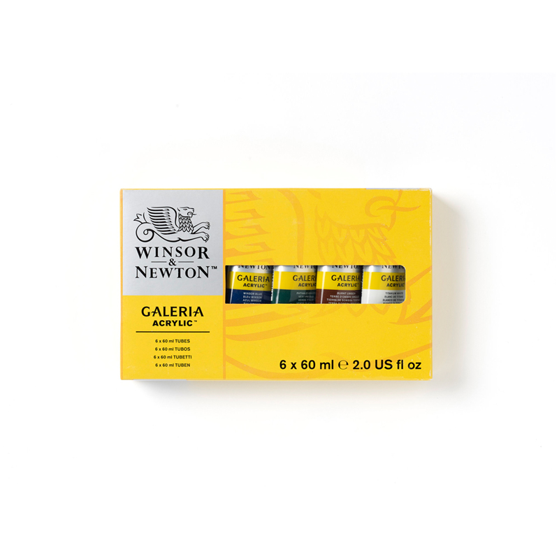 превью Краски акриловые Winsor&Newton «Galeria», 06цв, 60 мл/туба, картон. упак. 