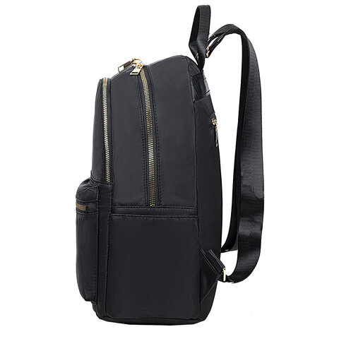 Рюкзак BRAUBERG PODIUM женский, 2 отделения, нейлон, черный, 35×29х15 см