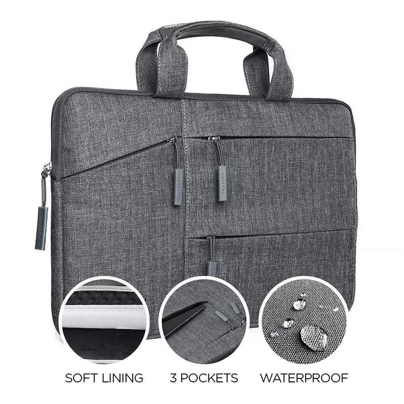 Сумка для ноутбука 15 Satechi Water-Resistant Laptop серая (ST-LTB15)
