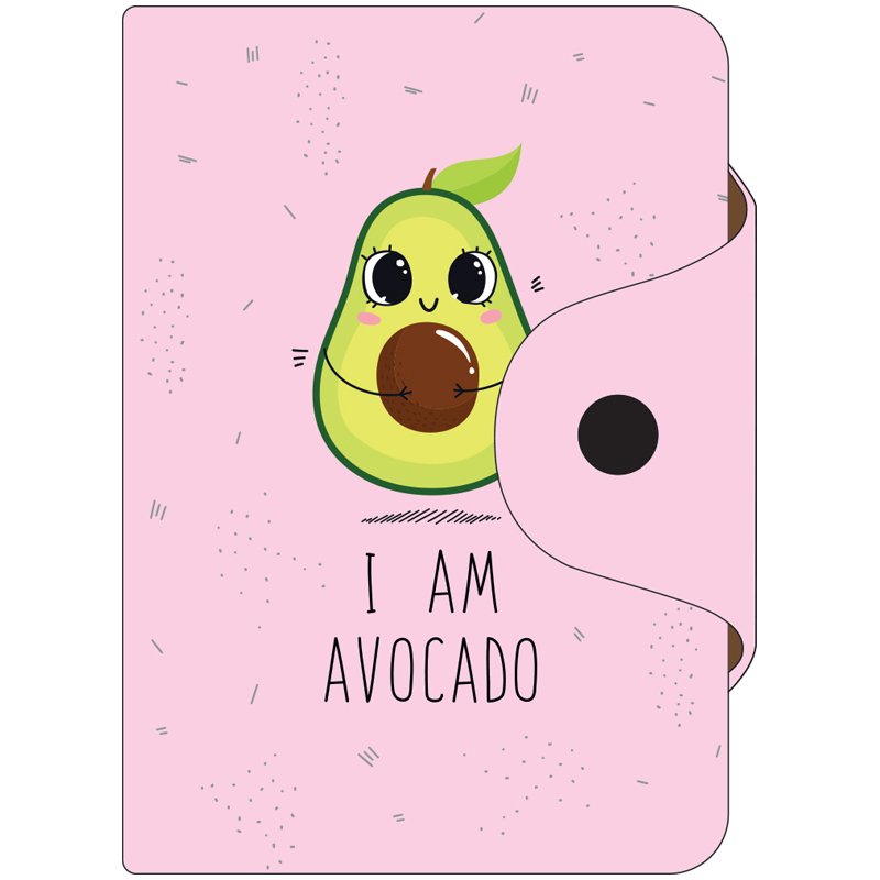 превью Визитница карманная OfficeSpace «I'm Avocado», 10 карманов, 75×110мм, ПВХ