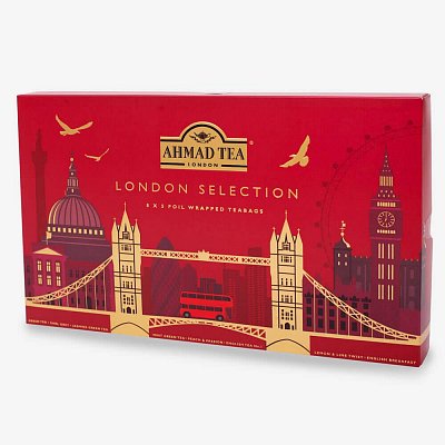 Подарочный набор чая Ahmad Tea «London Selection», 8 вкусов, 40 фольг. пак., карт. коробка