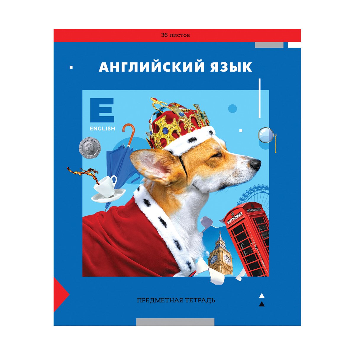 превью Тетрадь предметная 36л. ArtSpace «Пять в квадрате» - Английский язык, эконом