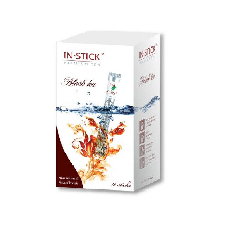 превью Чай In-stick черный индийский 16 стиков в упаковке