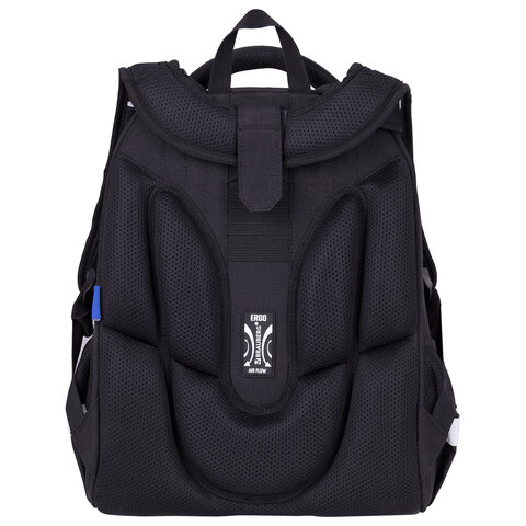 Ранец BRAUBERG LUMINOUS, 2 отделения, с брелоком, «Paws», СВЕТЯЩИЙСЯ РИСУНОК, 38×29х16 см