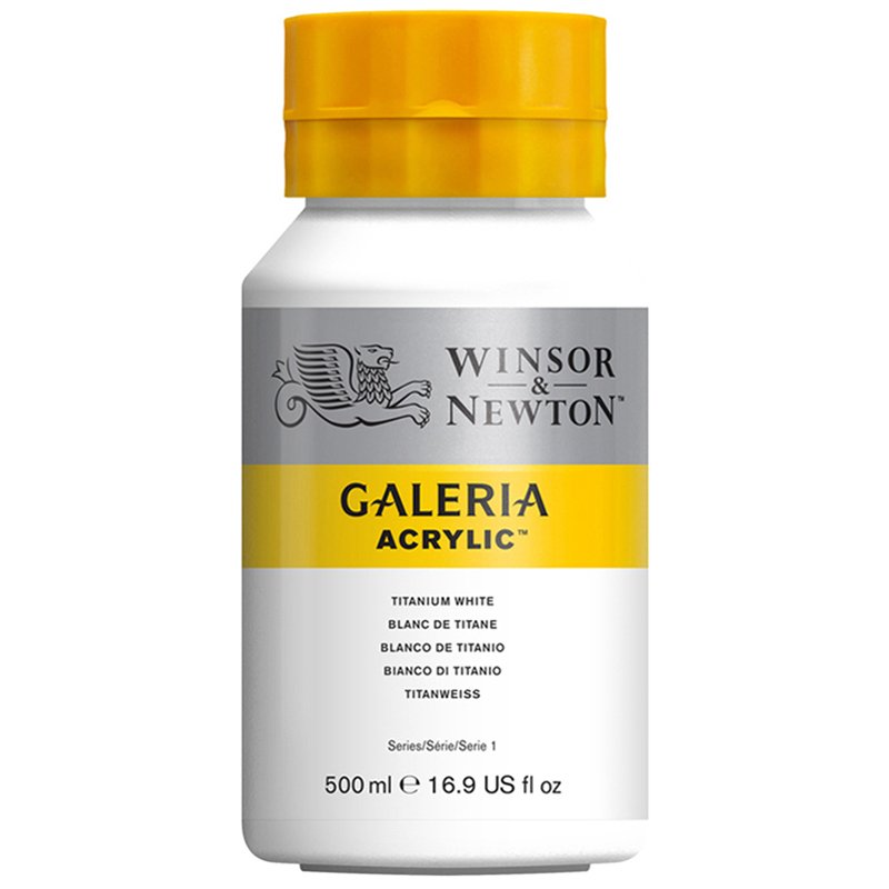 превью Краски акриловые Winsor&Newton «Galeria», 500 мл, банка, титановые белила