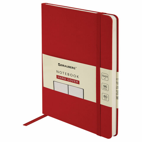 превью Блокнот-скетчбук А5 (130×210 мм), BRAUBERG ULTRA, балакрон, 80 г/м2, 96 л., без линовки, красный