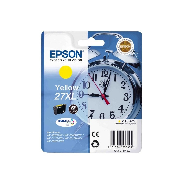 превью Картридж струйный Epson C13T27144022 желтый повышенной емкости оригинальный