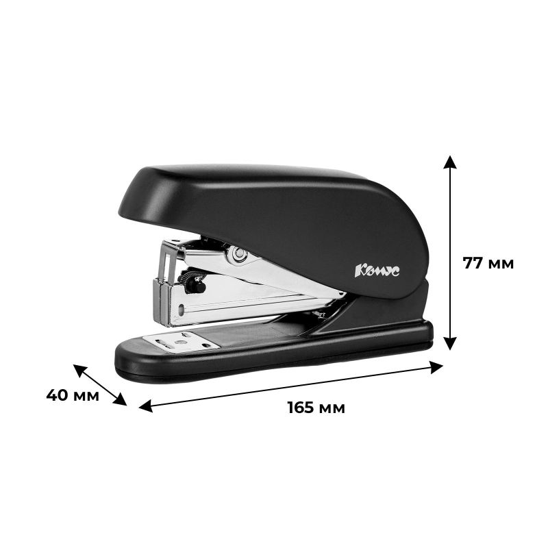 Степлер КОМУС Light-Force half strip N24/6 до 25л, энергосберегоающий, черный