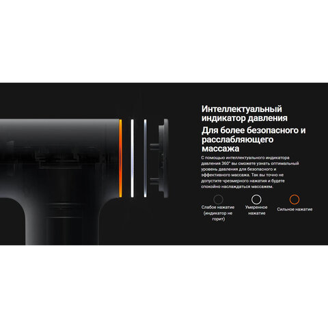 Массажный пистолет XIAOMI Massage Gun Mini, перкуссионный, 3 режима, 3 насадки, до 2500 об/мин, синий