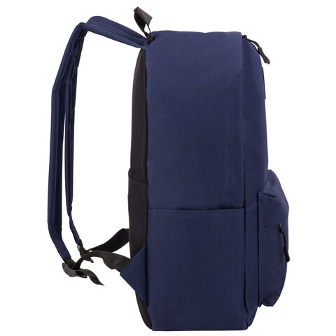 Рюкзак BRAUBERG POSITIVE универсальный, потайной карман, «Dark blue», 42×28х14 см