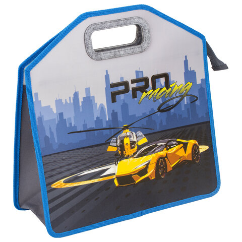 Папка с ручками ЮНЛАНДИЯ1 отделениепластик35×34х13 сммолния сверху«Proracing»270352