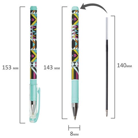 Ручка шариковая ERICH KRAUSE ColorTouch «Ornament», СИНЯЯ, узел 0.7 мм, линия письма 0.35 мм