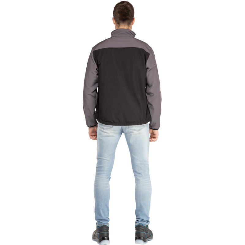 Куртка муж демисезонная софтшел LULEA cер/черн р.3XL(арт. LULE2GR3X)
