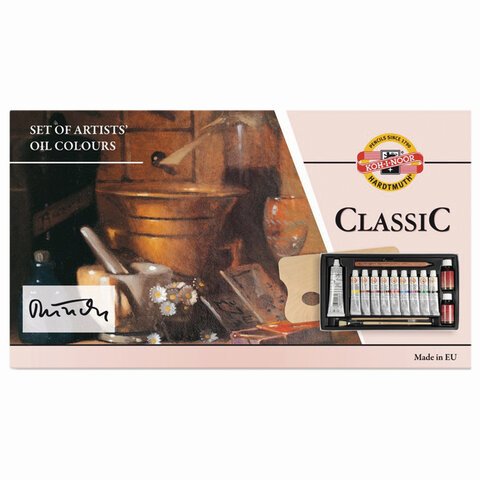 превью Краски масляные художественные KOH-I-NOOR «Classic», 9 цветов по 16 мл, белила 40 мл