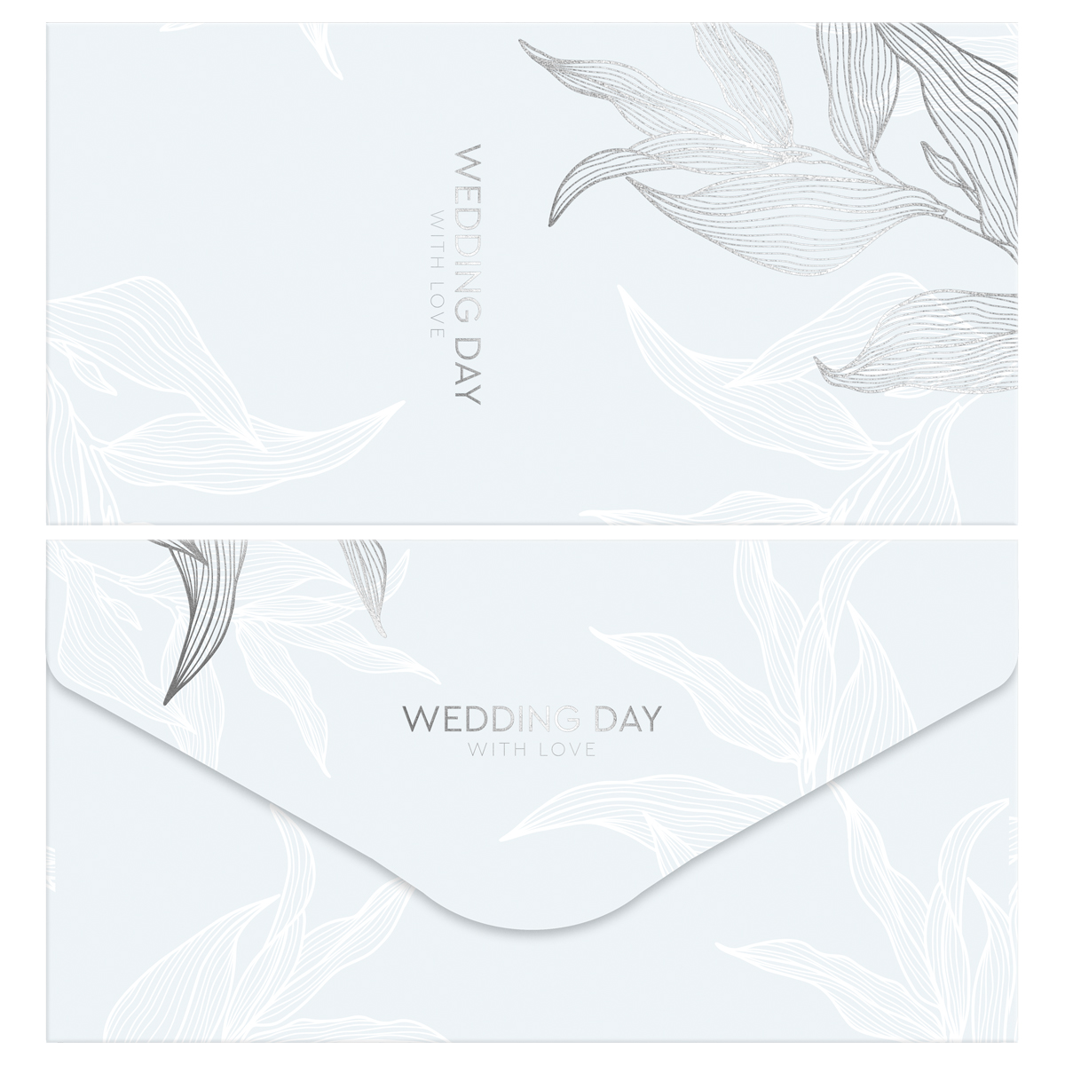 Конверт для денег MESHU «Wedding» 85×164мм, матовая ламинация, фольга, 3 дизайна