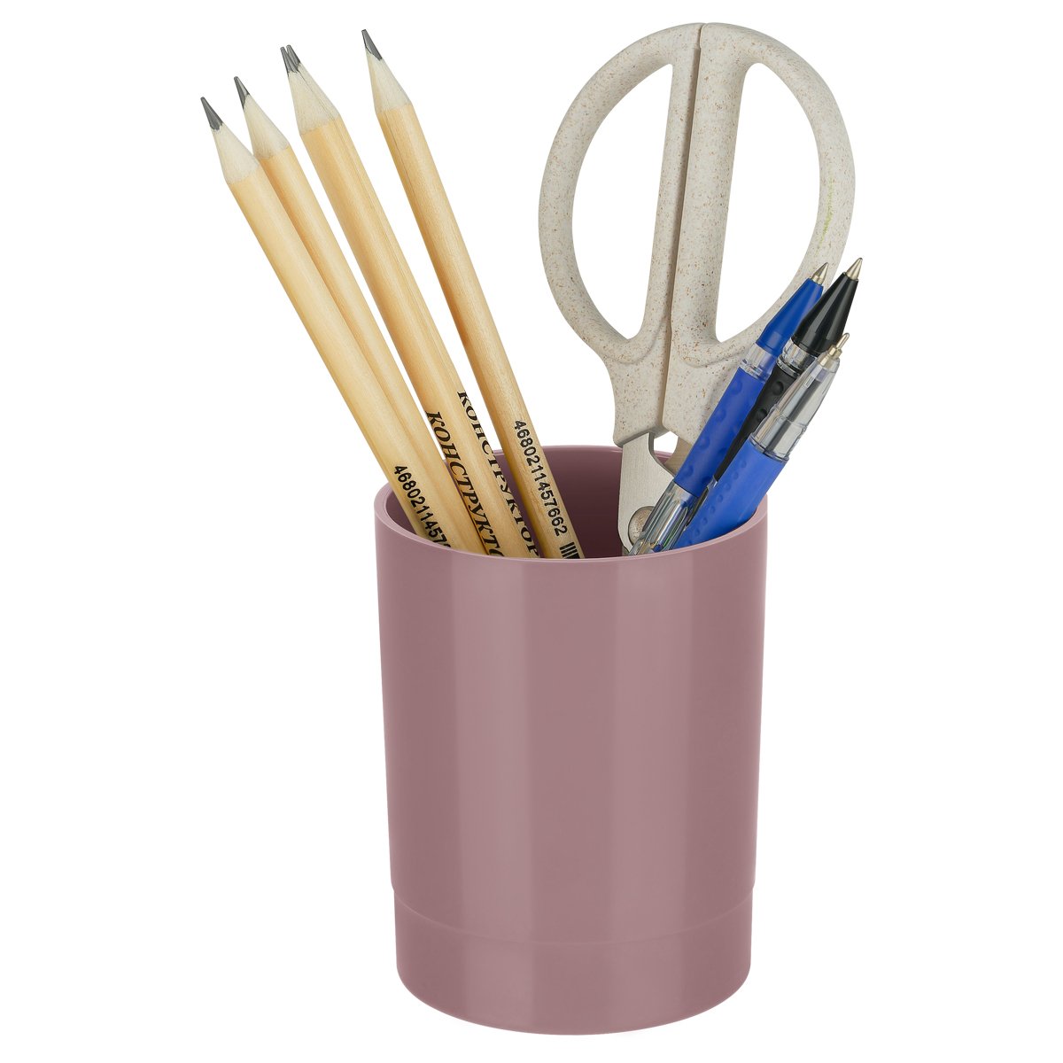 Подставка-стакан Стамм «Офис. Voyage. Agra», пластик, круглый, бордовый