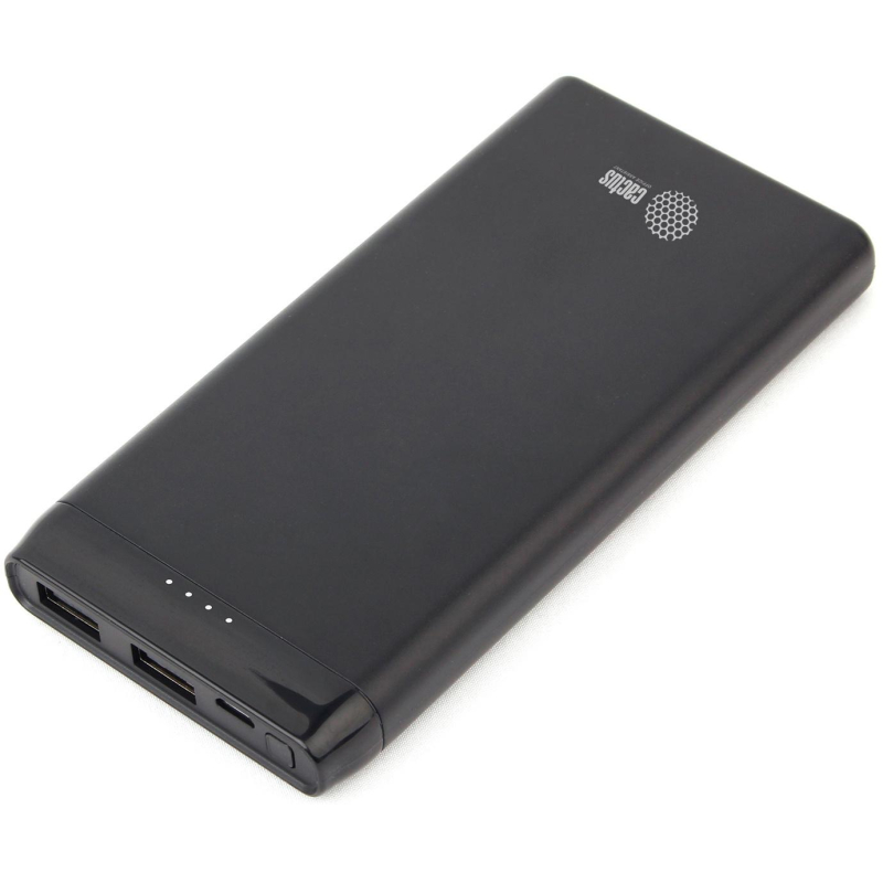 Внешний аккумулятор Cactus CS-PBFSFT-10000 10000mAh 2.1A 2xUSB черный