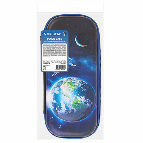 Пенал BRAUBERG, 1 отделение, 1 откидная планка, EVA, 22×10х5 см, «Planet»