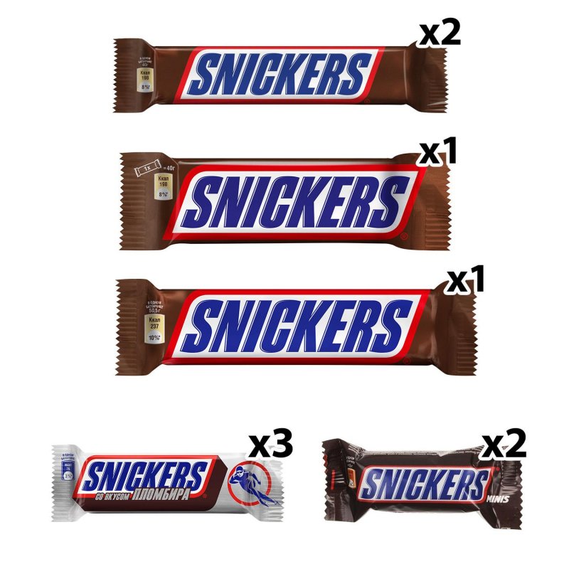 Шоколадные конфеты Snickers Новогодняя канистра ассорти 205 г