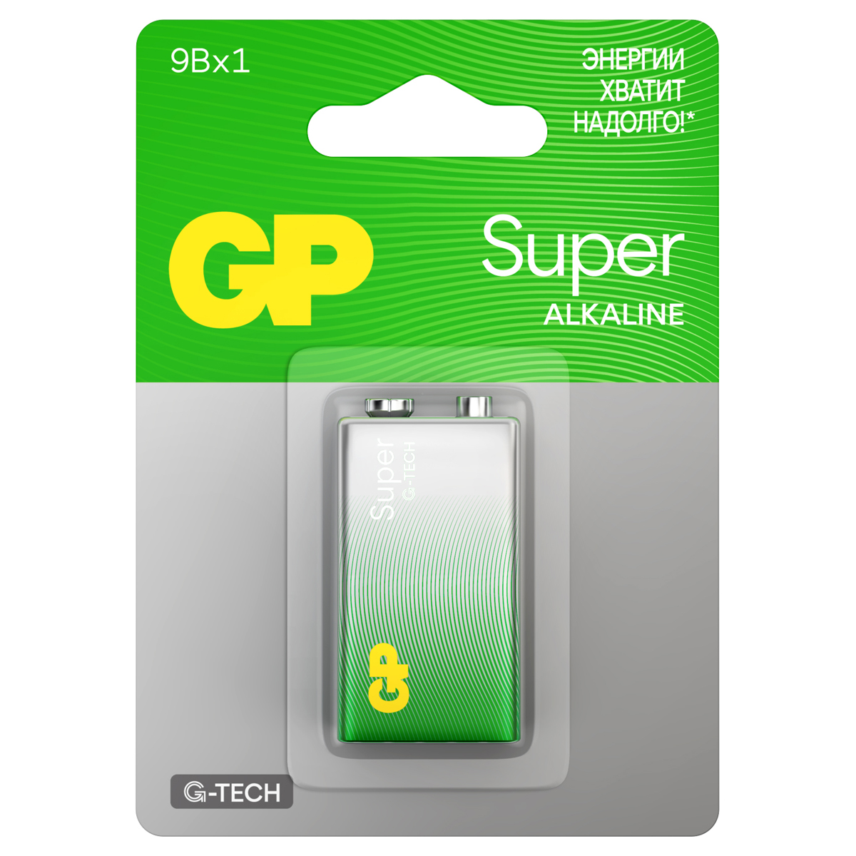 превью Батарейка GP Super G-Tech MN1604 (6LR61) Крона, алкалиновая, BC1