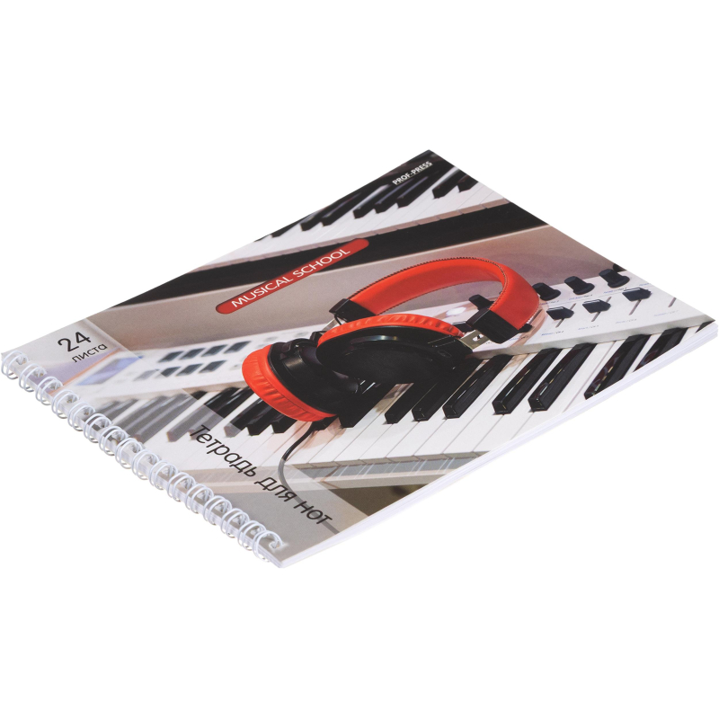 Тетрадь для нот А5 24л., альбомная ИНСТРУМЕНТЫ НА РЕПЕТИЦИИ, 24-1027