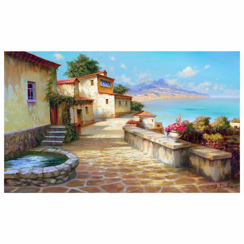 Картина стразами (алмазная мозаика), 40×50 см, ОСТРОВ СОКРОВИЩ «Южный полдень», на подрамнике