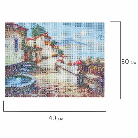 Картина стразами (алмазная мозаика), 30×40 см, ОСТРОВ СОКРОВИЩ «Южный полдень», без подрамника