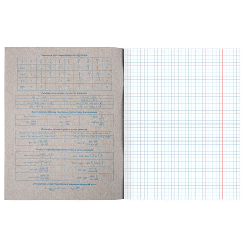 Тетрадь предметная «УЧЕНЬЕ СВЕТ» 48 л., обложка картон, АЛГЕБРА, клетка, подсказ, BRAUBERG ЭКО, 403526