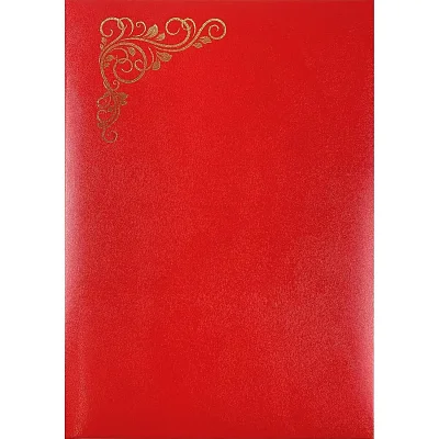 Папка адресная б/в красная 15А001 Виньетка/10/ 15А001_к