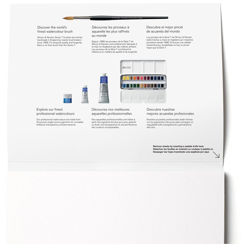 Альбом-склейка для акварели Winsor&Newton «Professional», 22.9×30.5, 300г/м2, холодный пресс, 100% хлопок, 20л. 